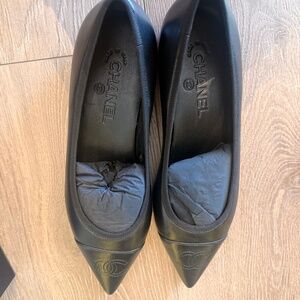 Black Chanel Ballet Flats